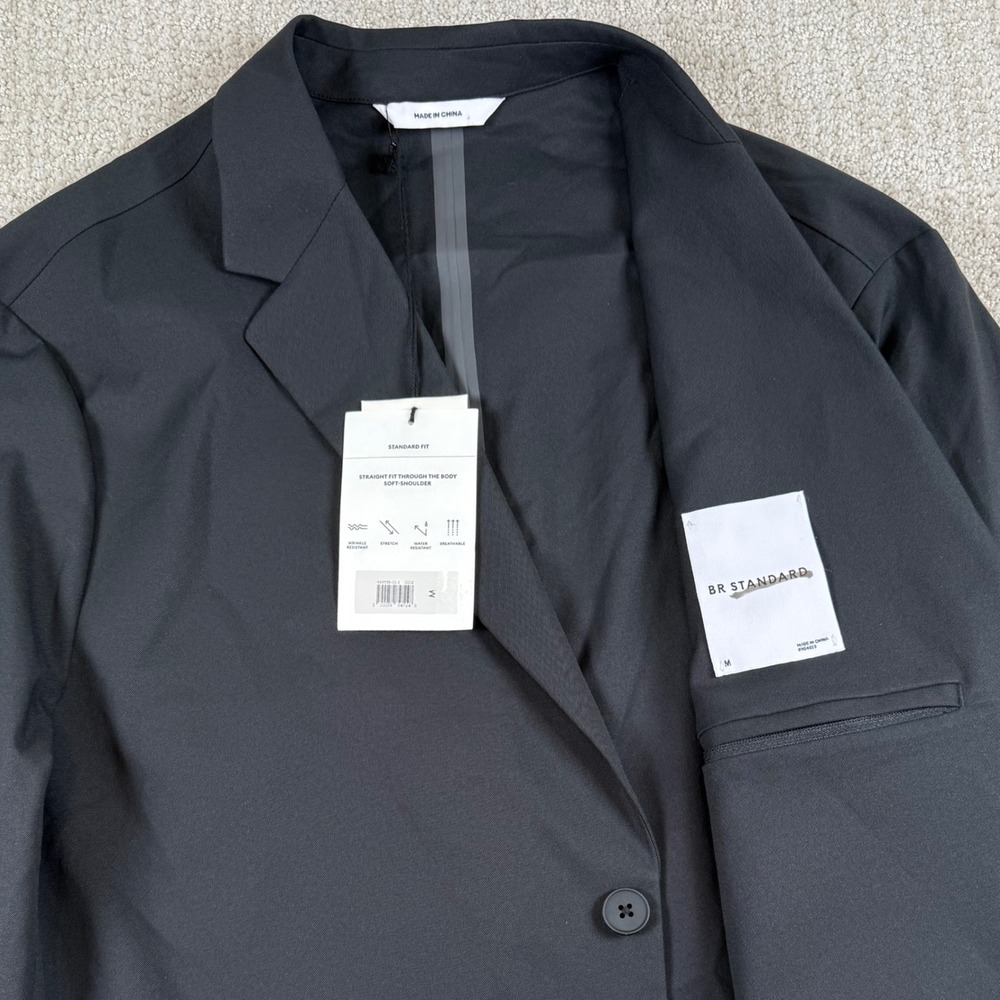 NEW Banana Republic Mens Medium Black BR Standard Performance Stretch Blazer